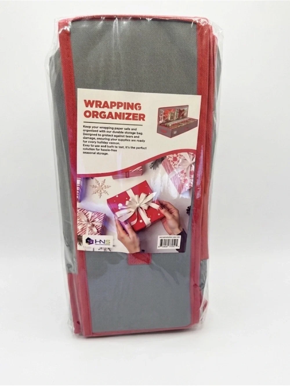 HNS Wrapping Organizer Case in Gray and Red